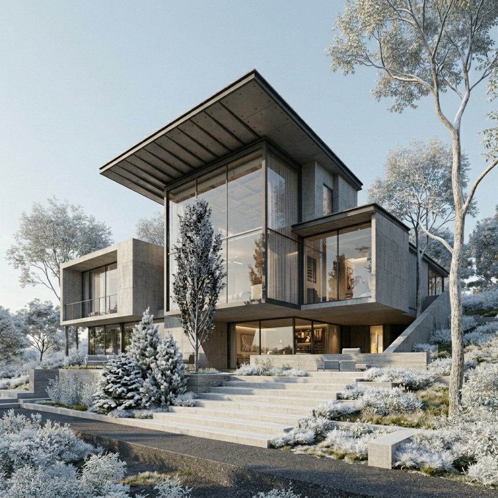 Night exterior architecture frame